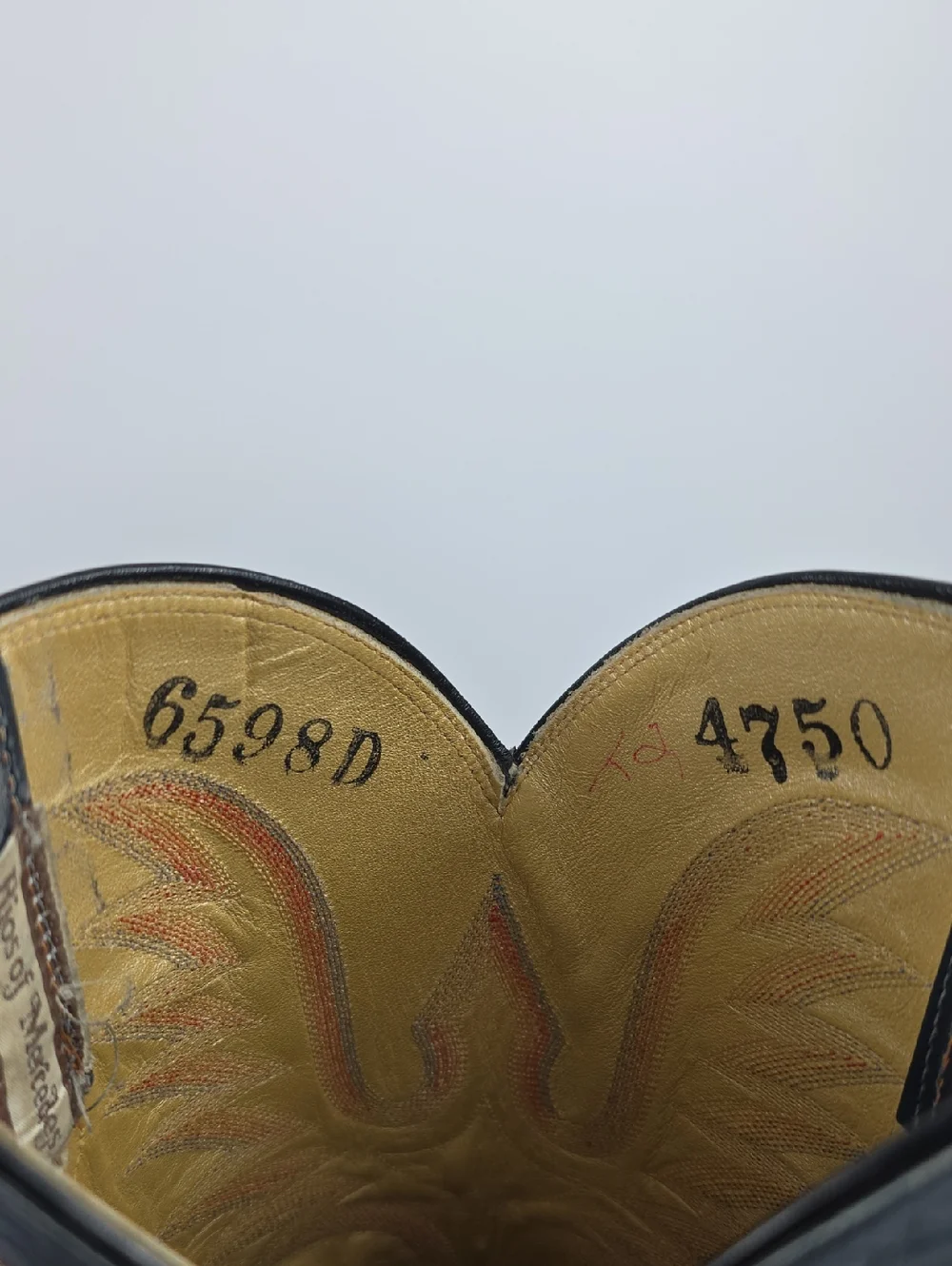 Vintage Rios Of Mercedes Bleu And Brown Leather Cowboy Boots Size 8